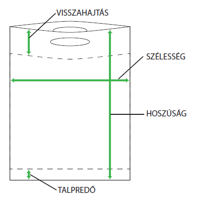 visszahajtott reklámtáska